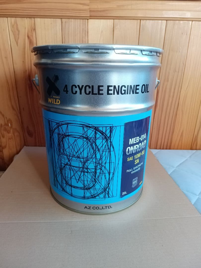 新品未開封AZバイク用4サイクルエンジンオイル 10W-50 20L 化学合成油
