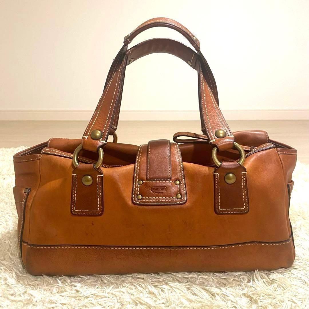 65th Coach Flap Legacy Satchel Bag Brown - メルカリ