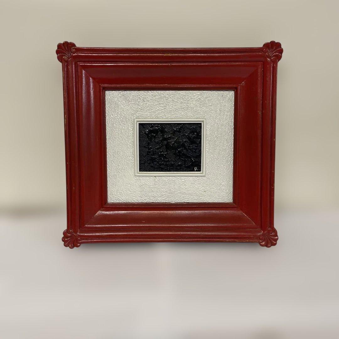 アート 骨董市で購入 アンティーク 額縁 レトロ モダン ミッド