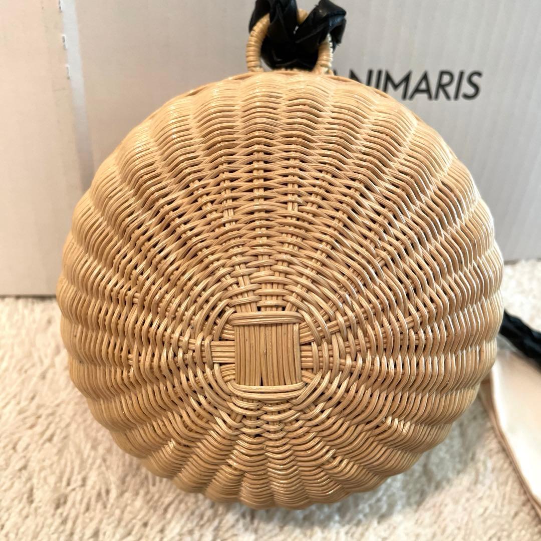 美品 マニマリス manimaris フルムーンバスケット ハンドル セット