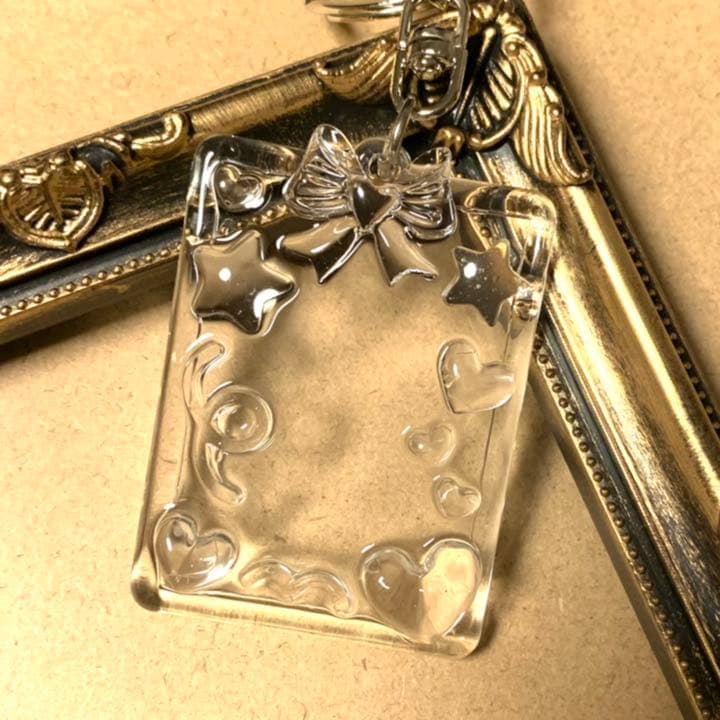 ミニフォトキーホルダー デコ アクキー トレカケース - メルカリ