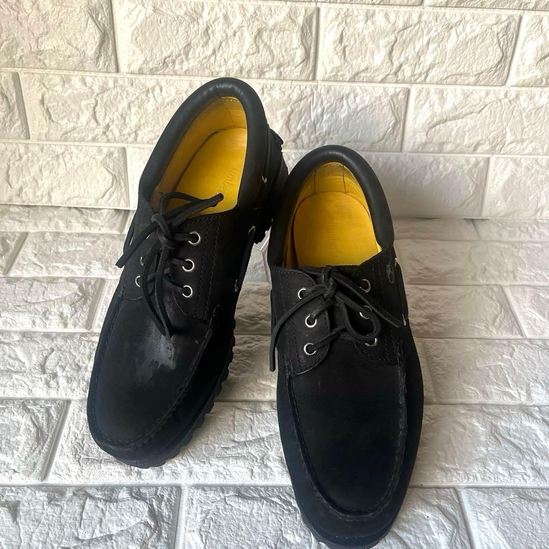 廃盤Timberland ティンバーランド3eye ヌバック 希少！27cm ティンバーランド スリーアイ クラシックラグ ブラック ヌバック