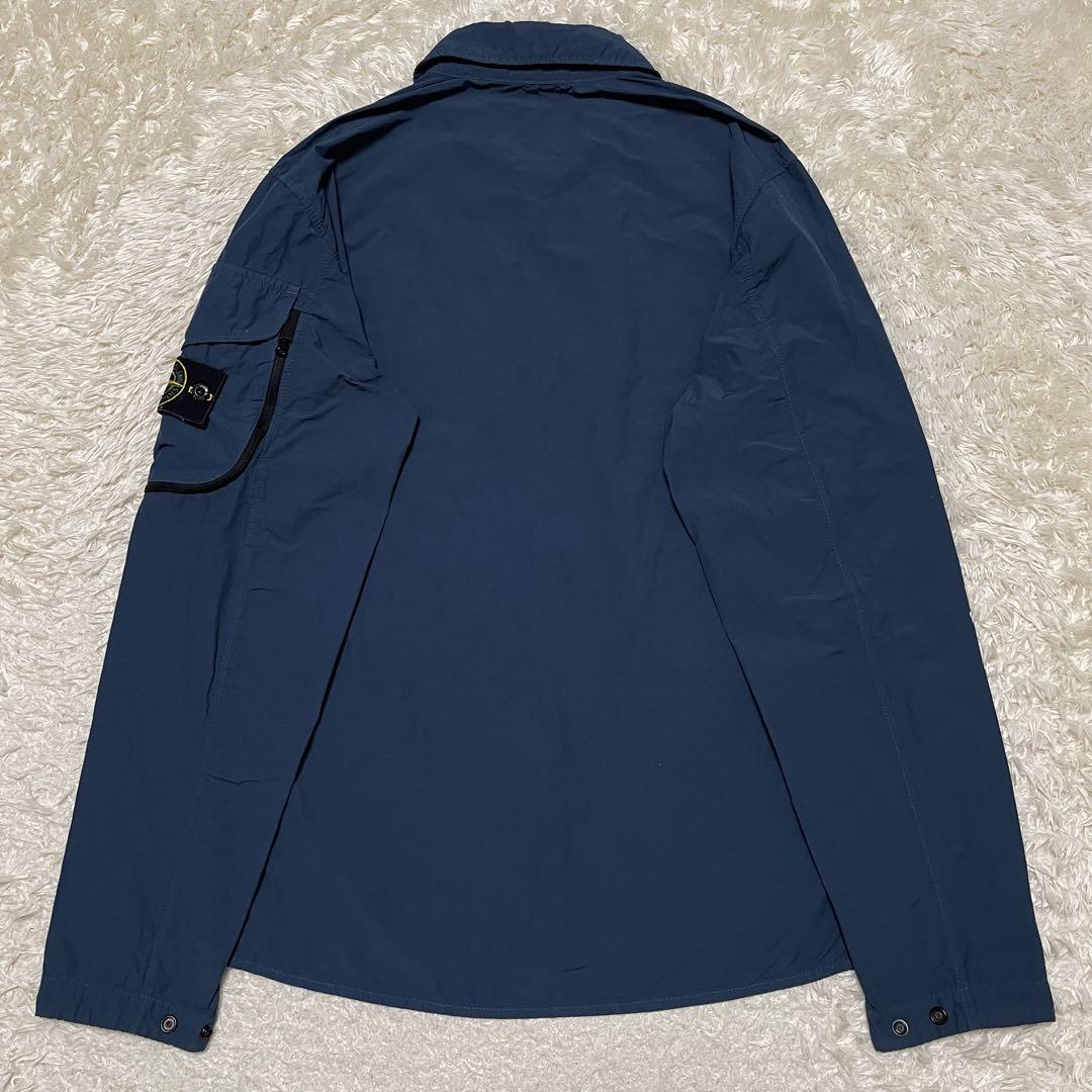 STONE ISLAND ナイロン オーバーシャツジャケット NAVY Mサイズ