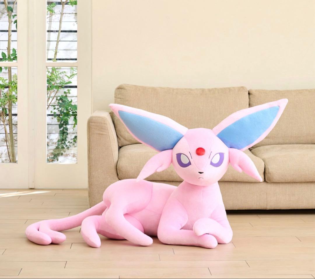 新品　ポケモンセンター　ぬいぐるみ　等身大エーフィ　寝そべり ぬいぐるみ 等身大エーフィ 寝そべり ｜【公式】ポケモンセンター