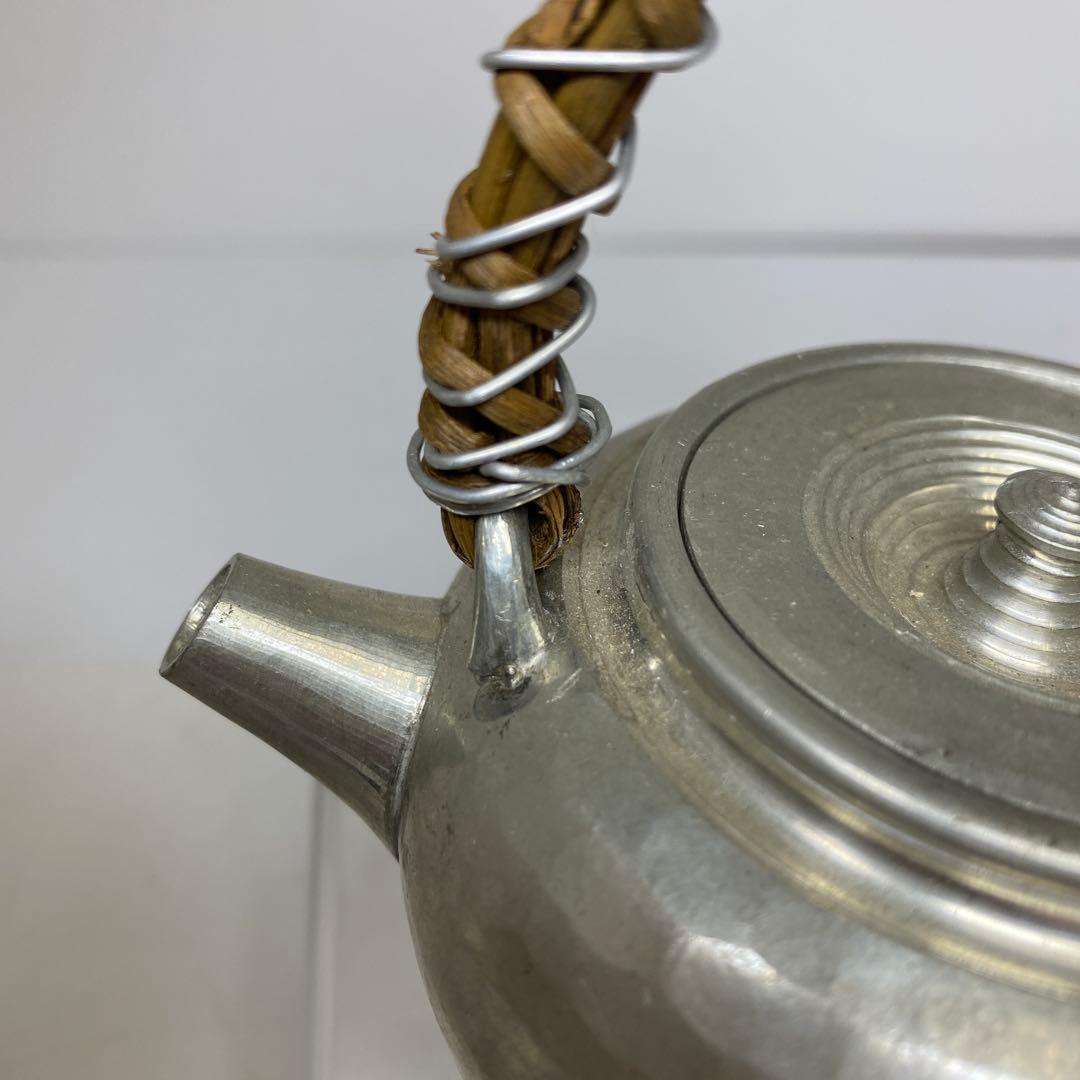 錫製 煎茶急須 199g 幅約10.5 ㎝ 東さ8-0124①