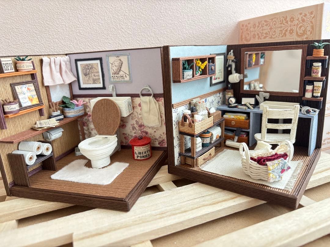 エコクラフト 紙バンド ミニチュアトイレ&洗面所 - メルカリ