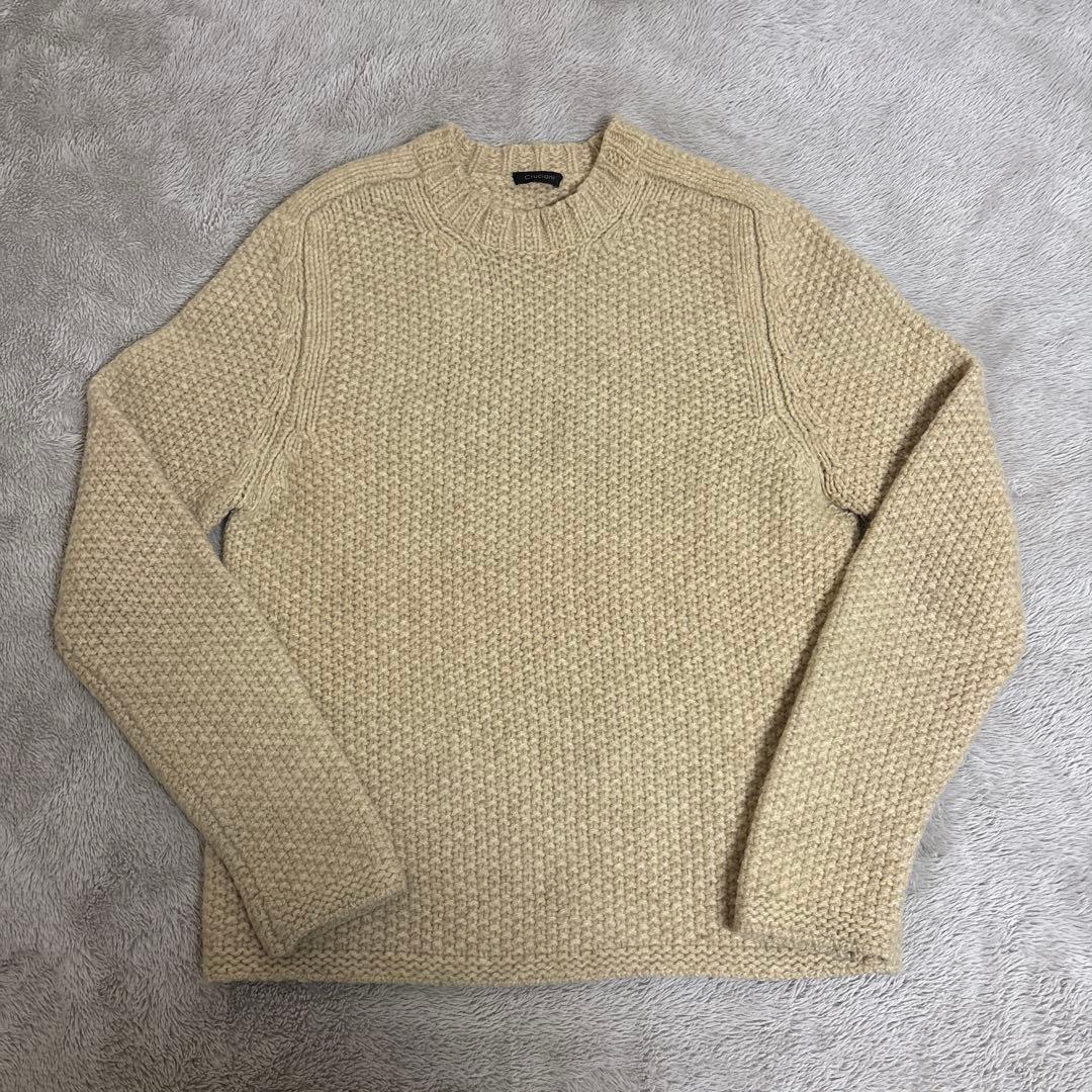 Cruciani /クルチアーニ 厚手ニット（モックネックに近く首元をホールド） Cruciani（クルチアーニ） モックネックニット（27×9G切替