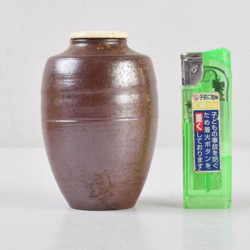 茶道具 備前焼 木村陶峰造 肩衝茶入 仕覆付 共箱 V 8633 - メルカリ