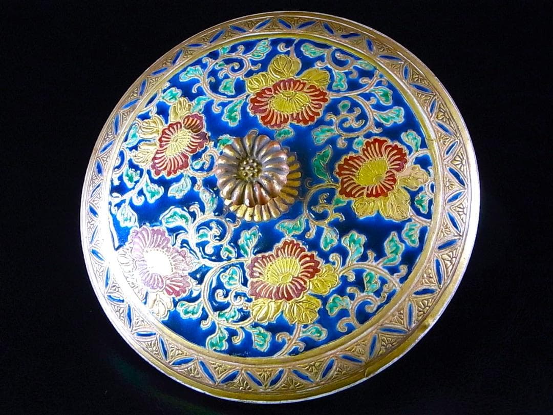 E878 】 超別格品 明治期本筋最高峰の献上薩摩焼 超細密盛上金彩絵付水