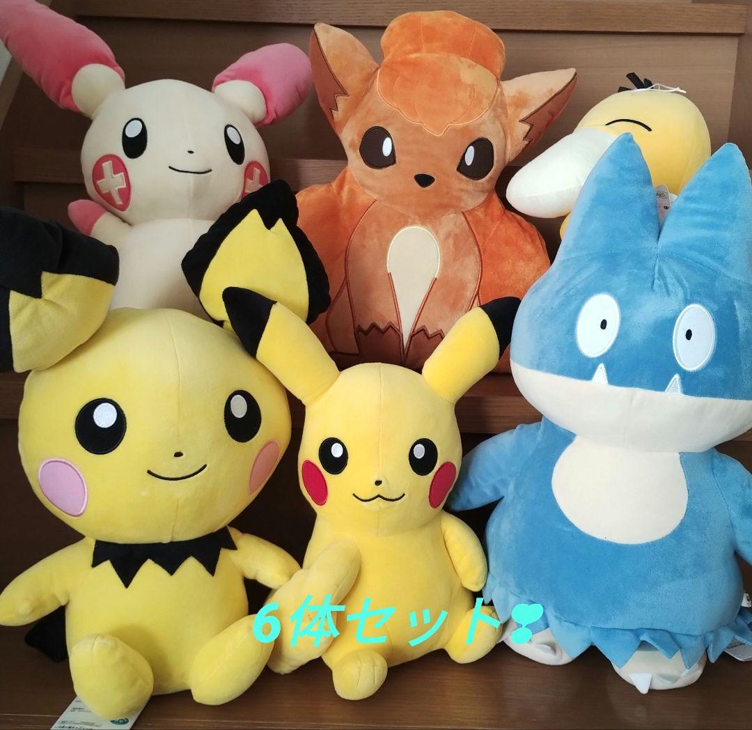 値下げ）ポケモン ぬいぐるみ 6体セット - メルカリ