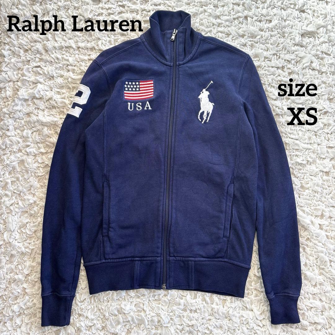 ラルフローレン USAフラッグ ビッグポニージップアップパーカー - メルカリ