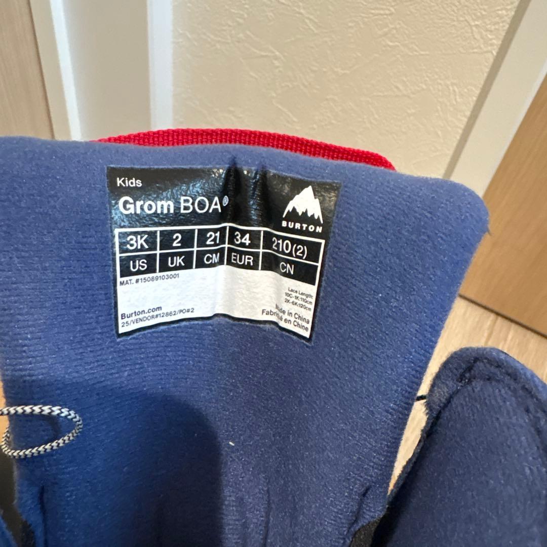BURTON Grom BOA スノーボードブーツ 21.0cm