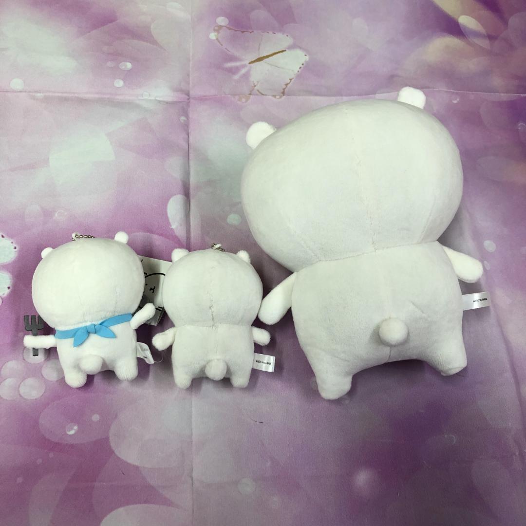 自分ツッコミくま 食いしん坊 ぬいぐるみ マスコット ナガノのくま 3点