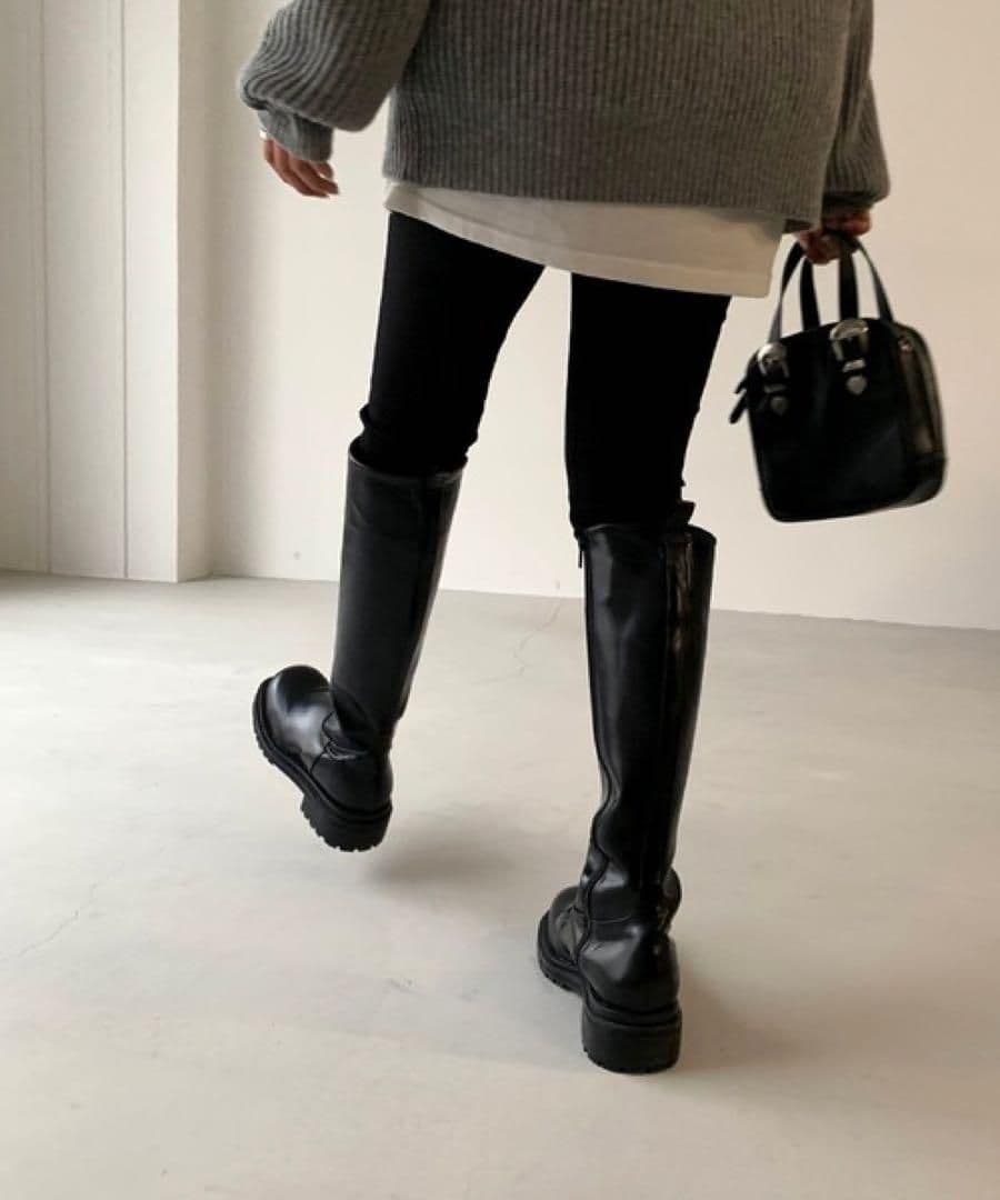 美品】the glow ザ グロウ キャナルジーン ロングブーツ 24cm - メルカリ