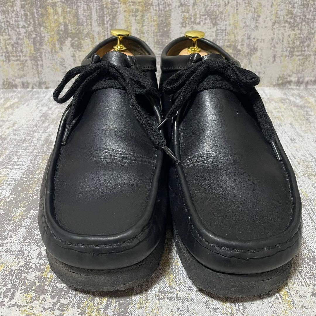 ☆人気☆クラークス ワラビー オールレザー【26.5】ブラック クレープ