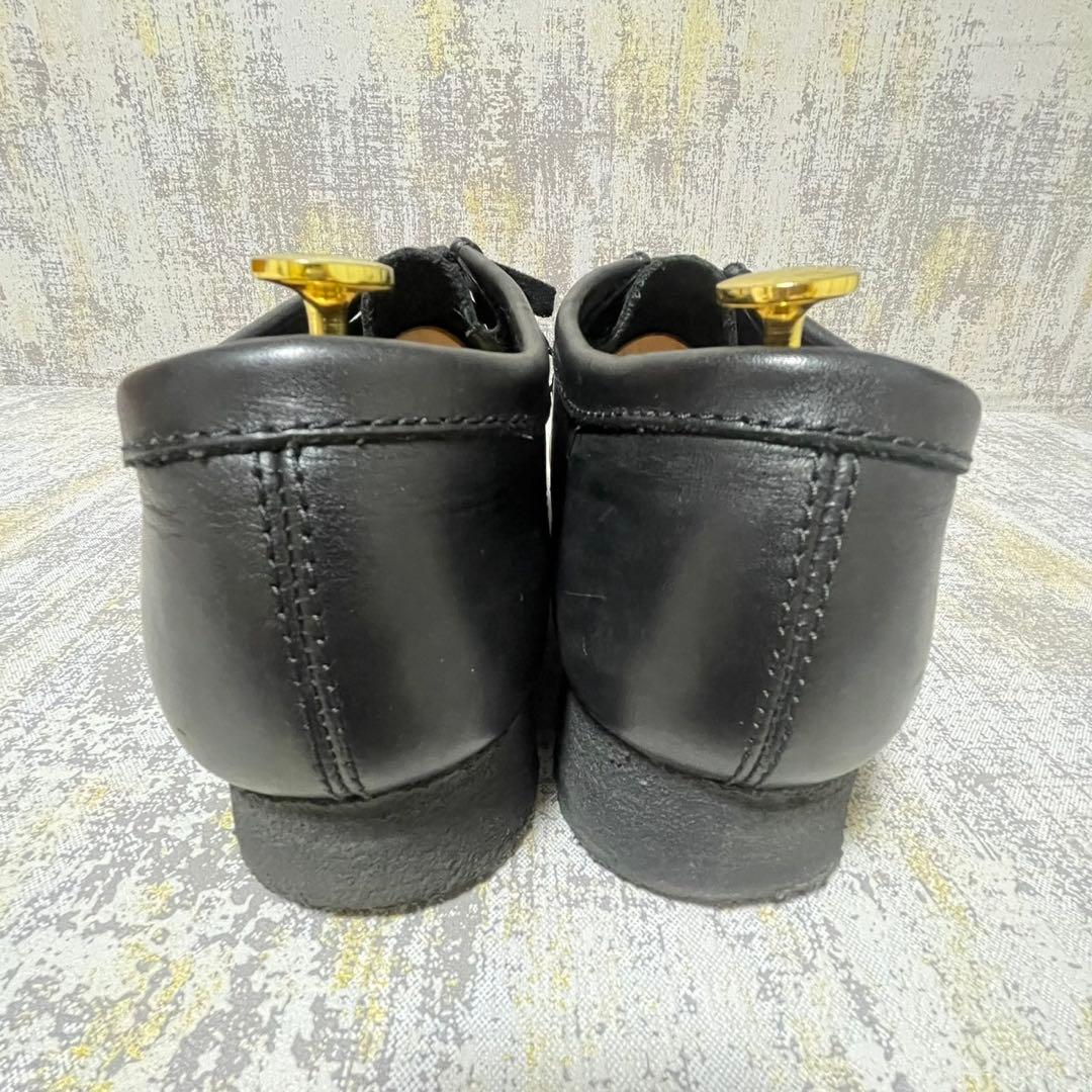 ☆人気☆クラークス ワラビー オールレザー【26.5】ブラック クレープ