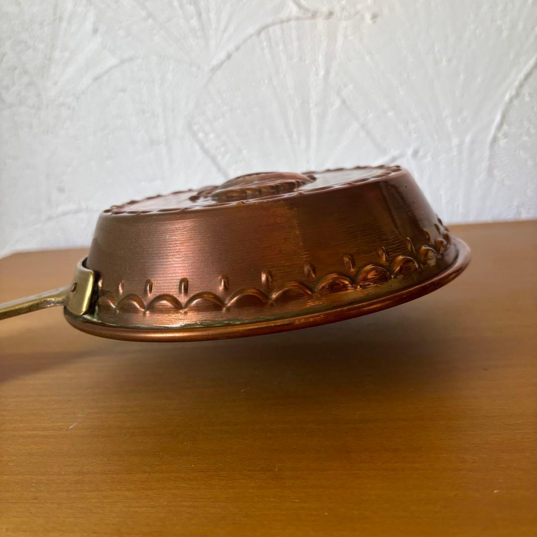 ザクロ 取手付きコッパーモールド 銅製 フランスアンティーク