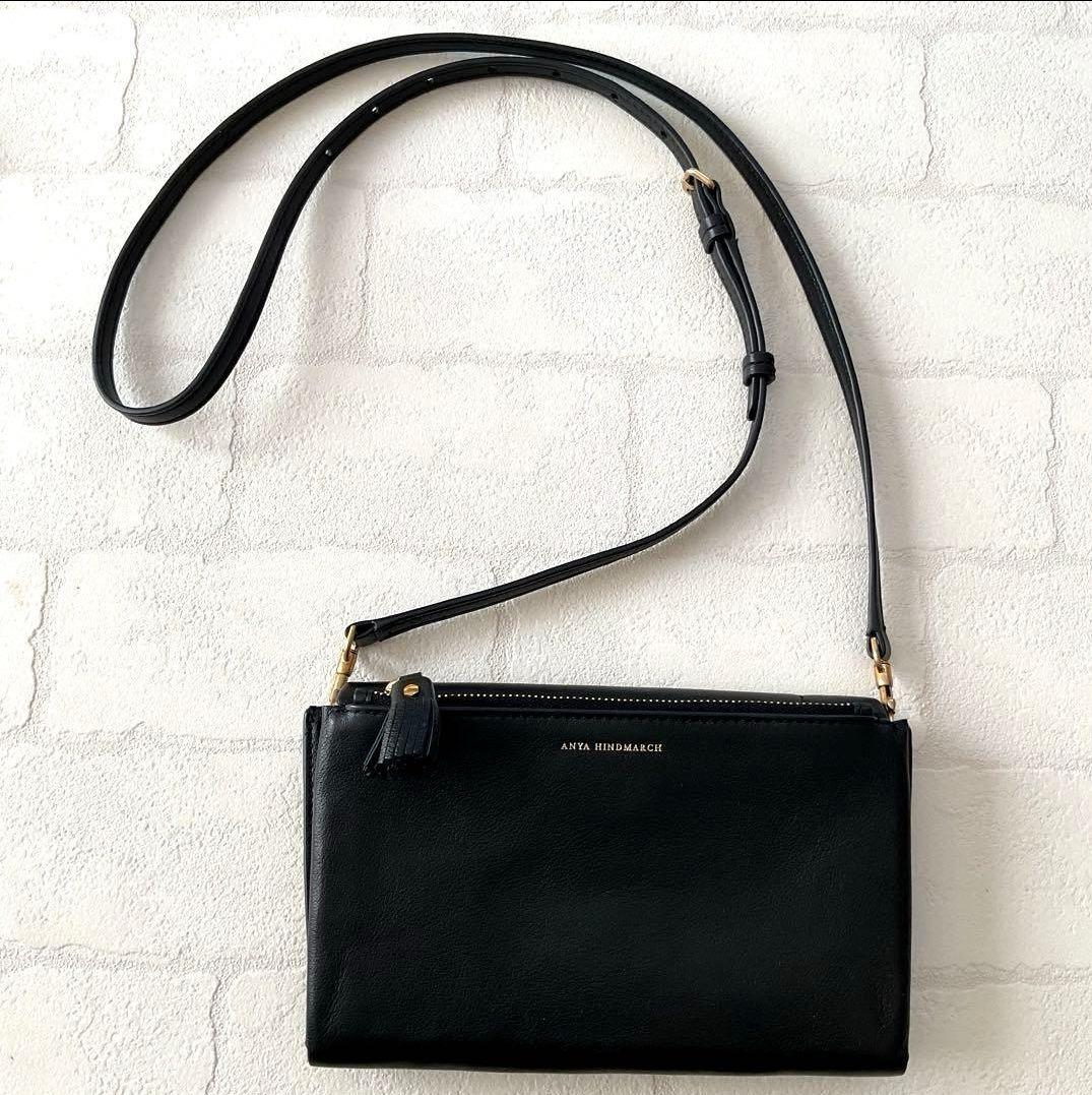 美品】アニヤハインドマーチ ROPE BOW WALLET ON STRAP 美品】アニヤ