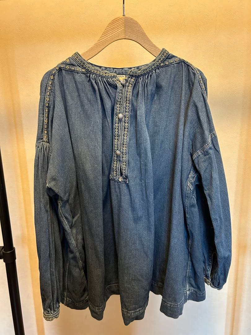 45プチデニムのスモックブラウスの通販はau PAY マーケット - 輸入雑貨