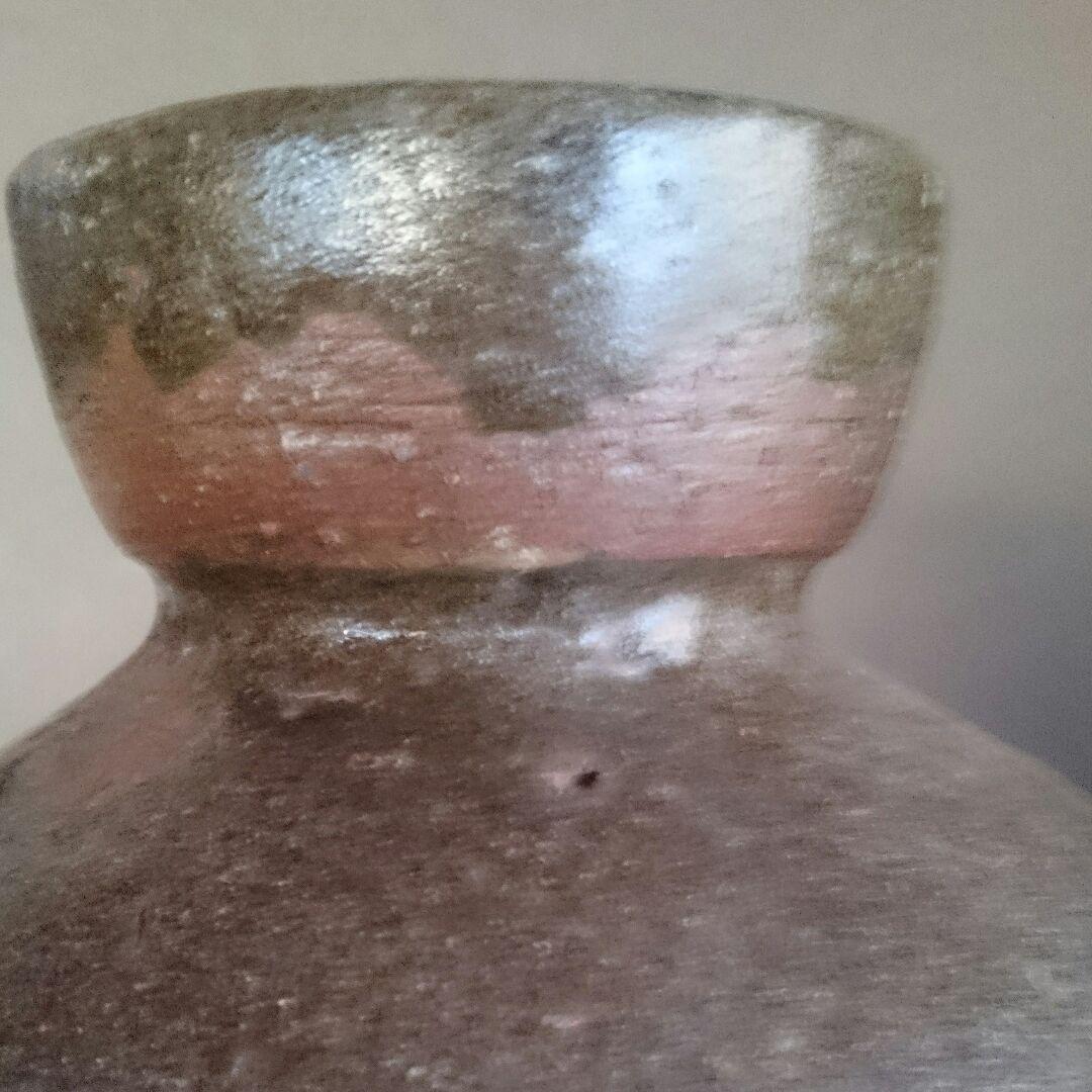 薩摩焼 黒薩摩貝目壺 花瓶 レア 古美術