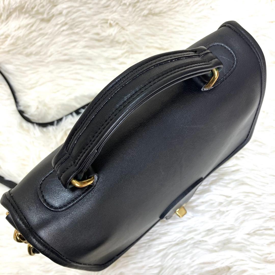 極美品】超希少 オールドコーチ 2way ショルダーバッグ 黒 アメリカ製