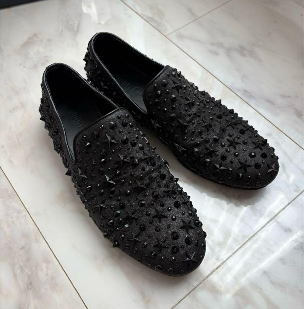 超美品‼︎ JIMMY CHOO ジミーチュウ スタースタッズ ローファー - メルカリ