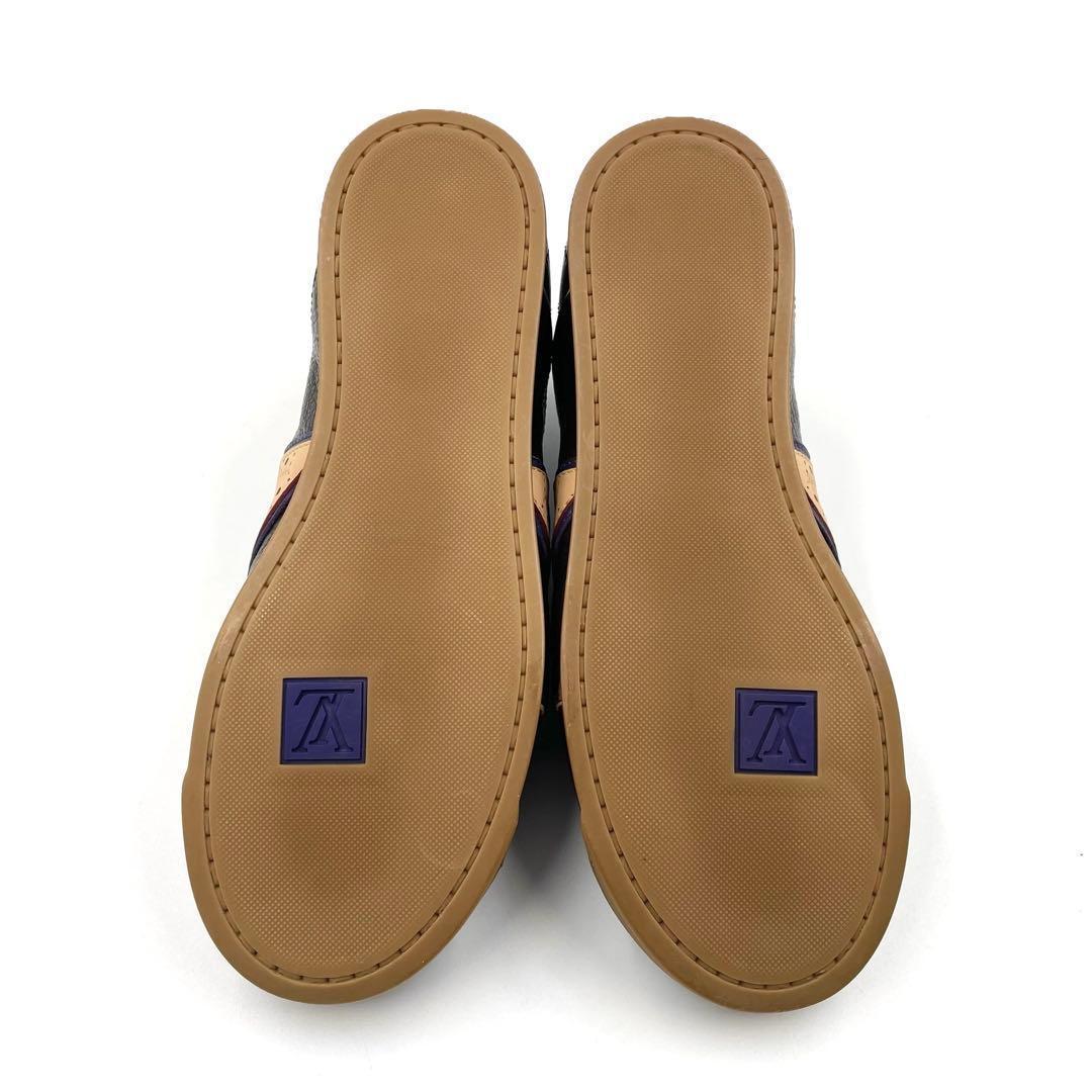 《未使用品》ルイヴィトン キッズ LVロゴ ベルクロ 本革 茶系33 付属あり