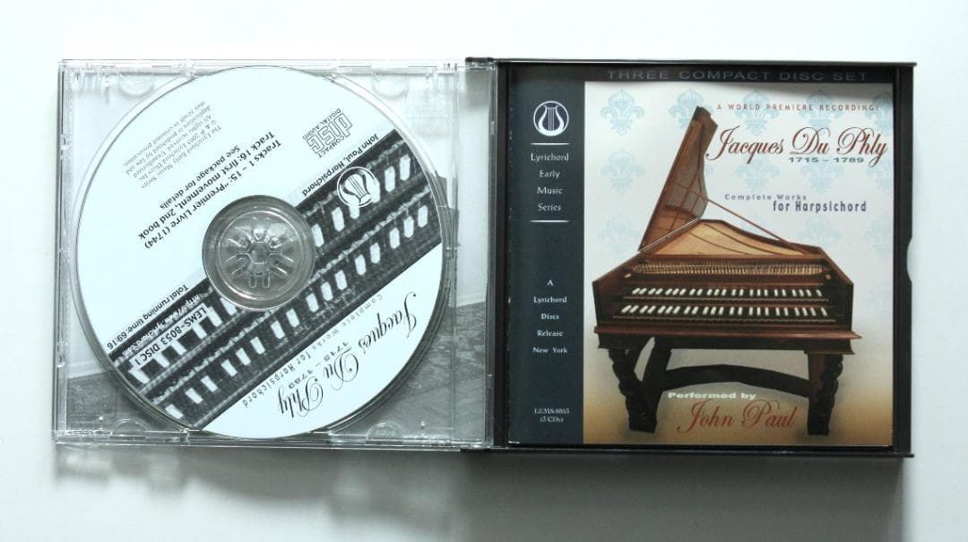 ジャック・デュフリ　ハープシコード作品全曲録音　ジョン・ポール　3枚組