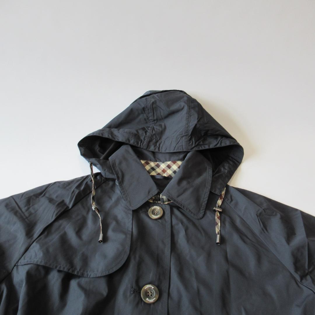 アクアスキュータム未使用ネイビー トレンチデザイン レインコート M 2