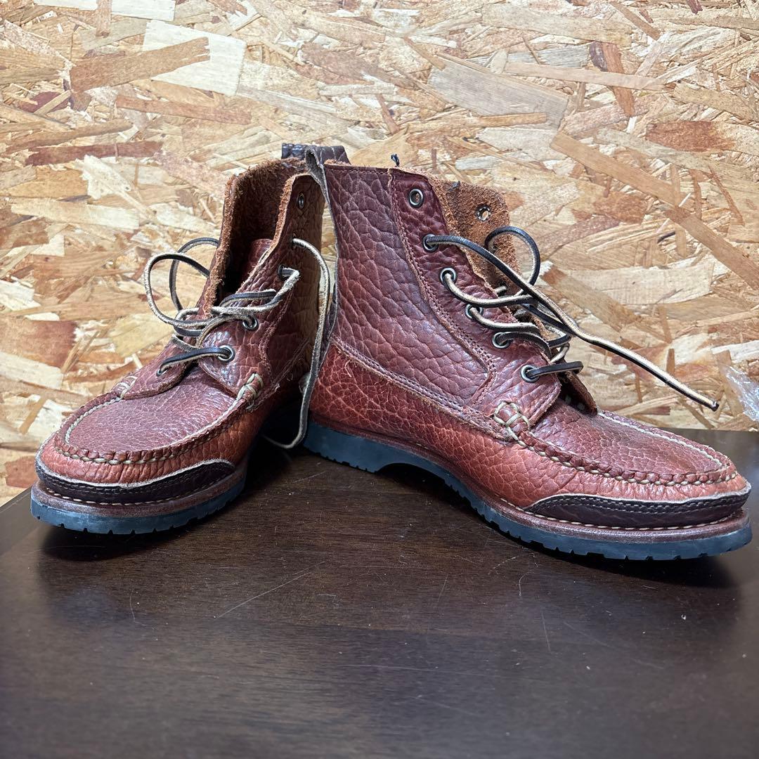 ブルックスブラザーズ&ランコート wネーム モカブーツ ビブラム仕様size7