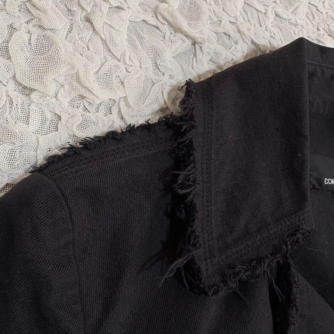 トリココムデギャルソン カットオフデザイン ピーコート 01年製 黒 M