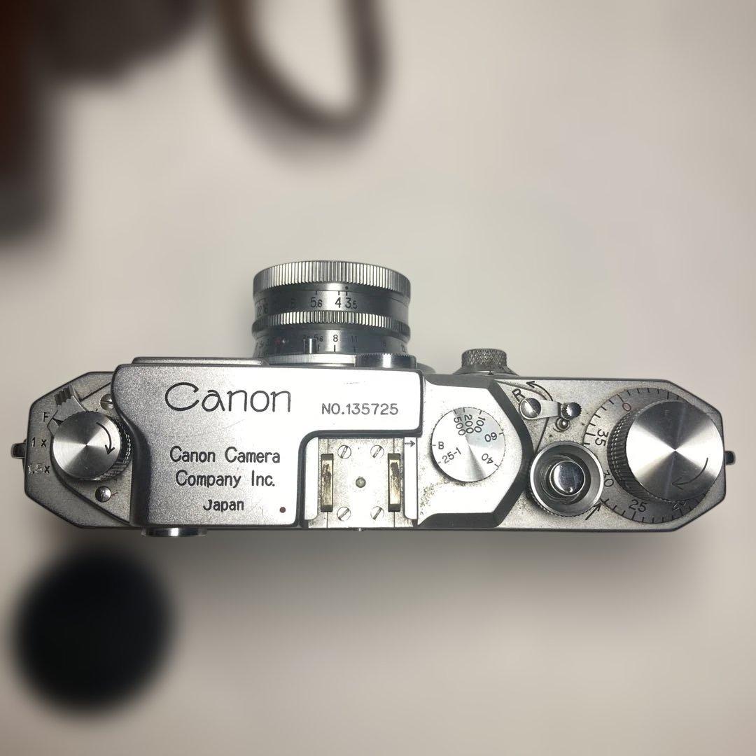 キャノン オールドカメラ NO.135725 革ケース付き - メルカリ