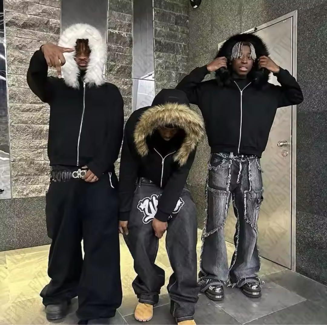 fur hoodie opium お兄系 ファーコート - メルカリ