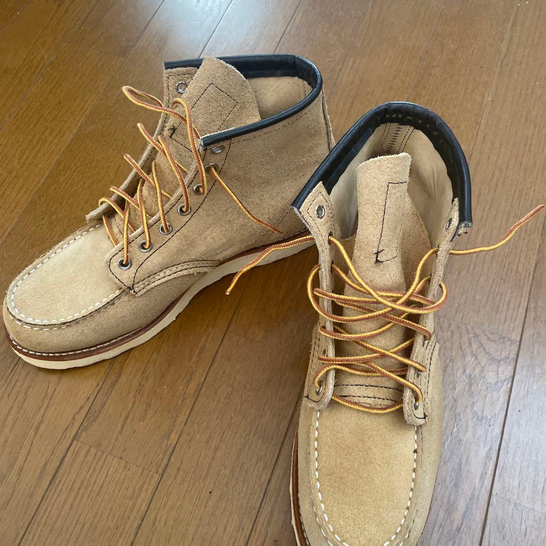 レッドウィング ベージュ スエード ハイカット シューズ 26.5センチ