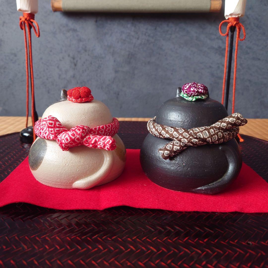 三毛さん❤︎ハチワレさん 猫鏡餅からお雛様に♪ - メルカリ