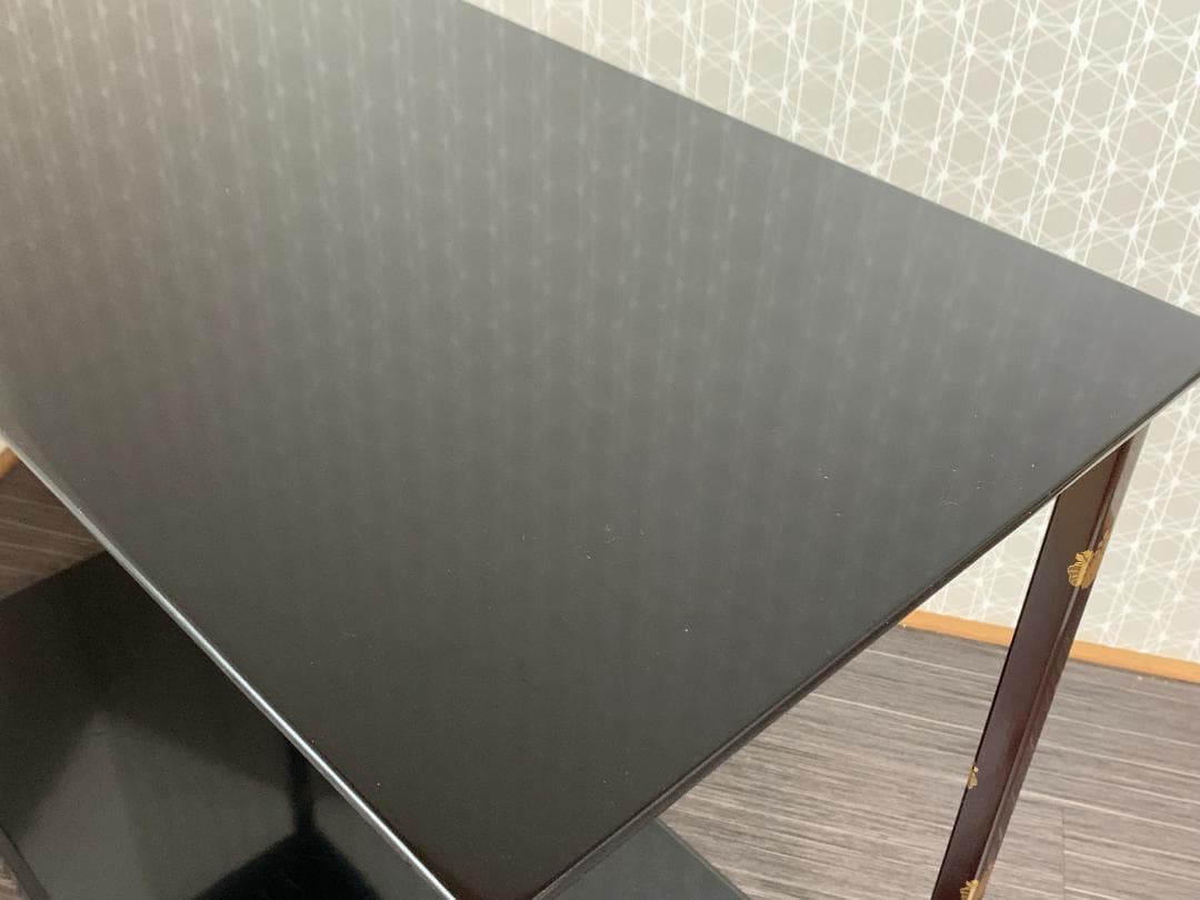 塗師 中村宗悦作 鵬雲斎好写 桐蒔絵 木製 真台子 茶道具 替え柱