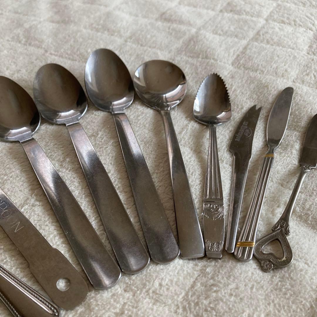 昭和レトロ ステンレス フォーク バターナイフ スプーン シュガー