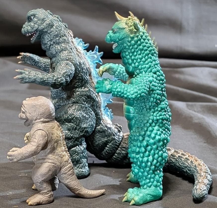 ゴジラ＆ミニラ＆ガバラ（Y・MSF）ソフビフィギュア3体セット