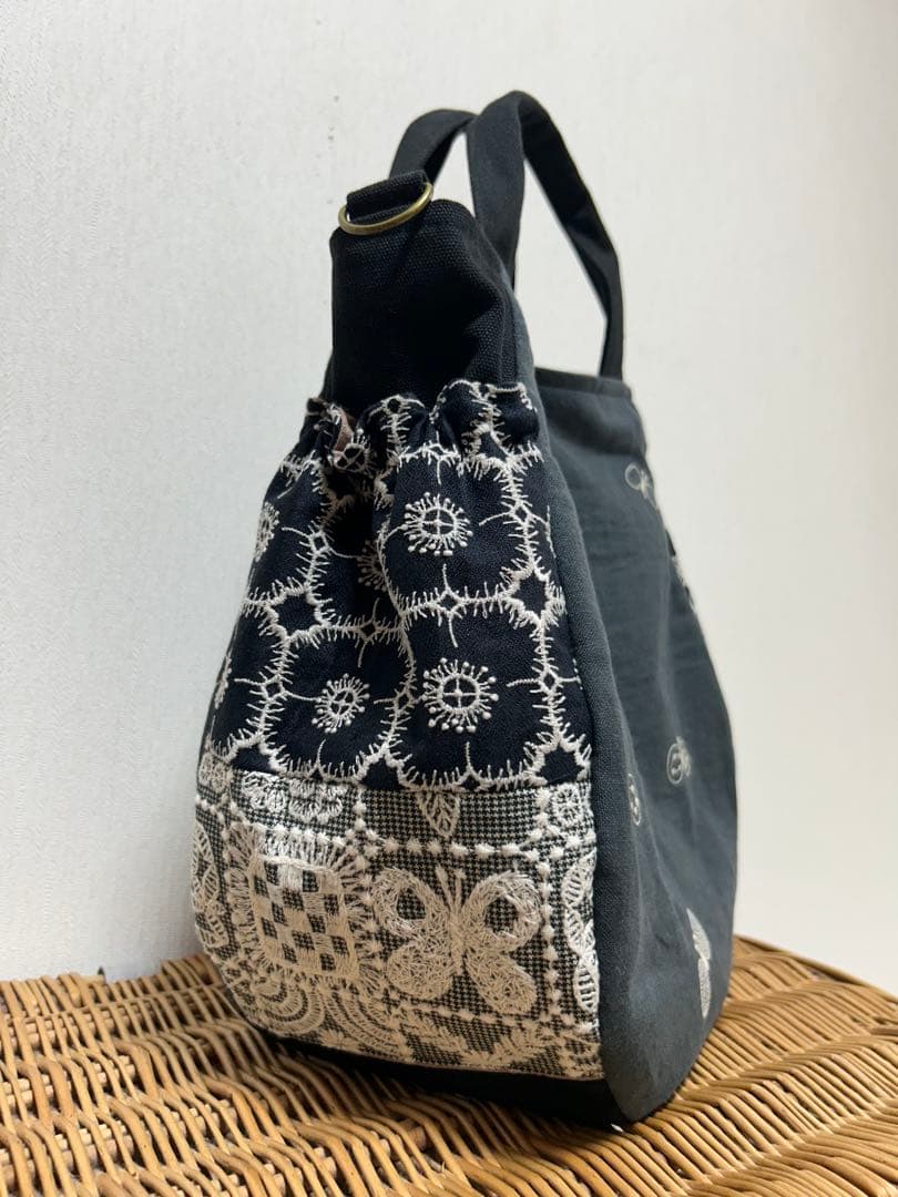 ミナペルホネン＊chouchoギャザポケバッグ✂️ハンドメイド