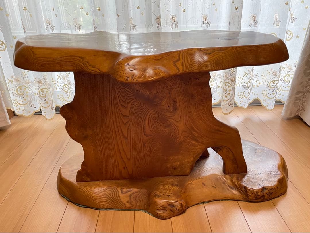 福岡引取り 幅65cm 一枚板 工芸品 テーブル 花台 飾り台
