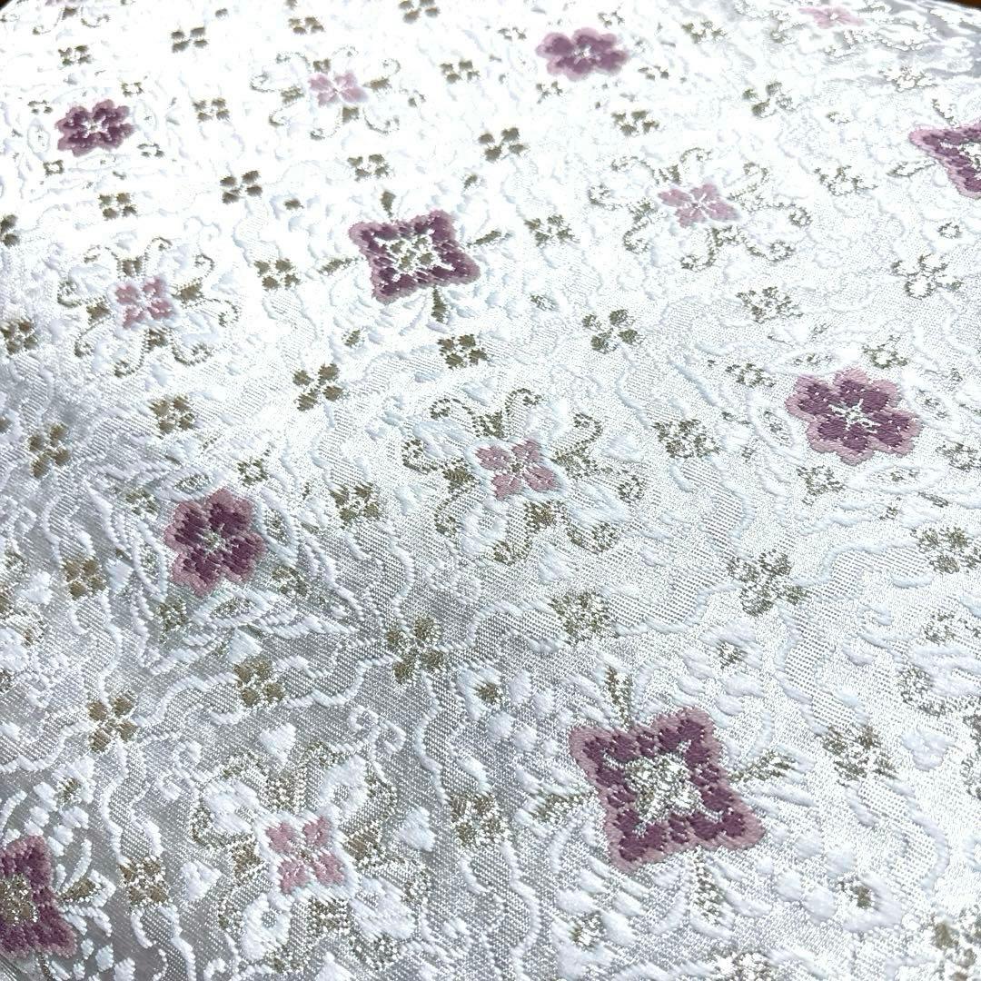 正絹　袋帯《刺繍　花紋様》