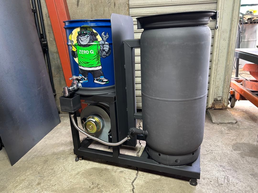 鍛冶工のプロが製作 廃油 ストーブ 送料無料 スライド蓋 キャスターロック付 鍛冶工のプロが製作 廃油 ストーブ 送料無料 スライド蓋 キャスター