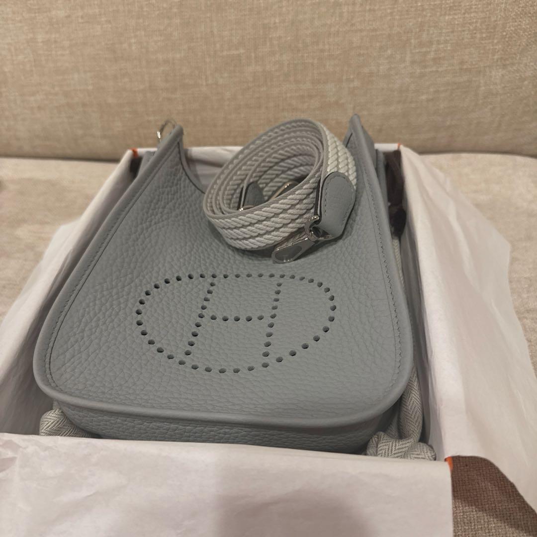 r*o様 新品未使用【HERMES】エブリンミニ ブルーグラシエ グレージュ