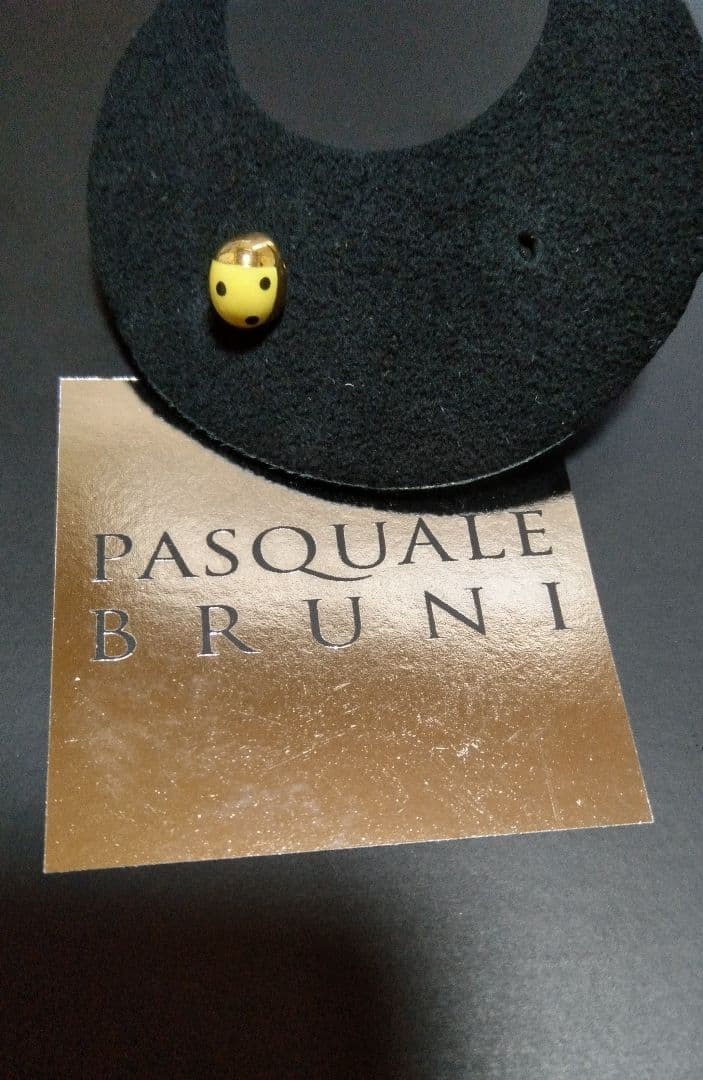 極 美品 パスクワーレブルーニ K18 エナメル ブローチ ポンテヴェキオ