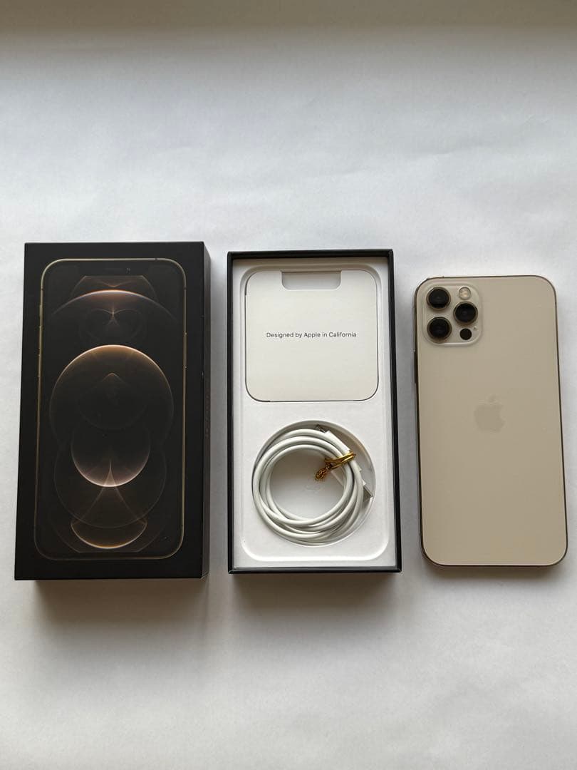 Apple iPhone 12 Pro ゴールド 本体 充電コード 箱付き - メルカリ