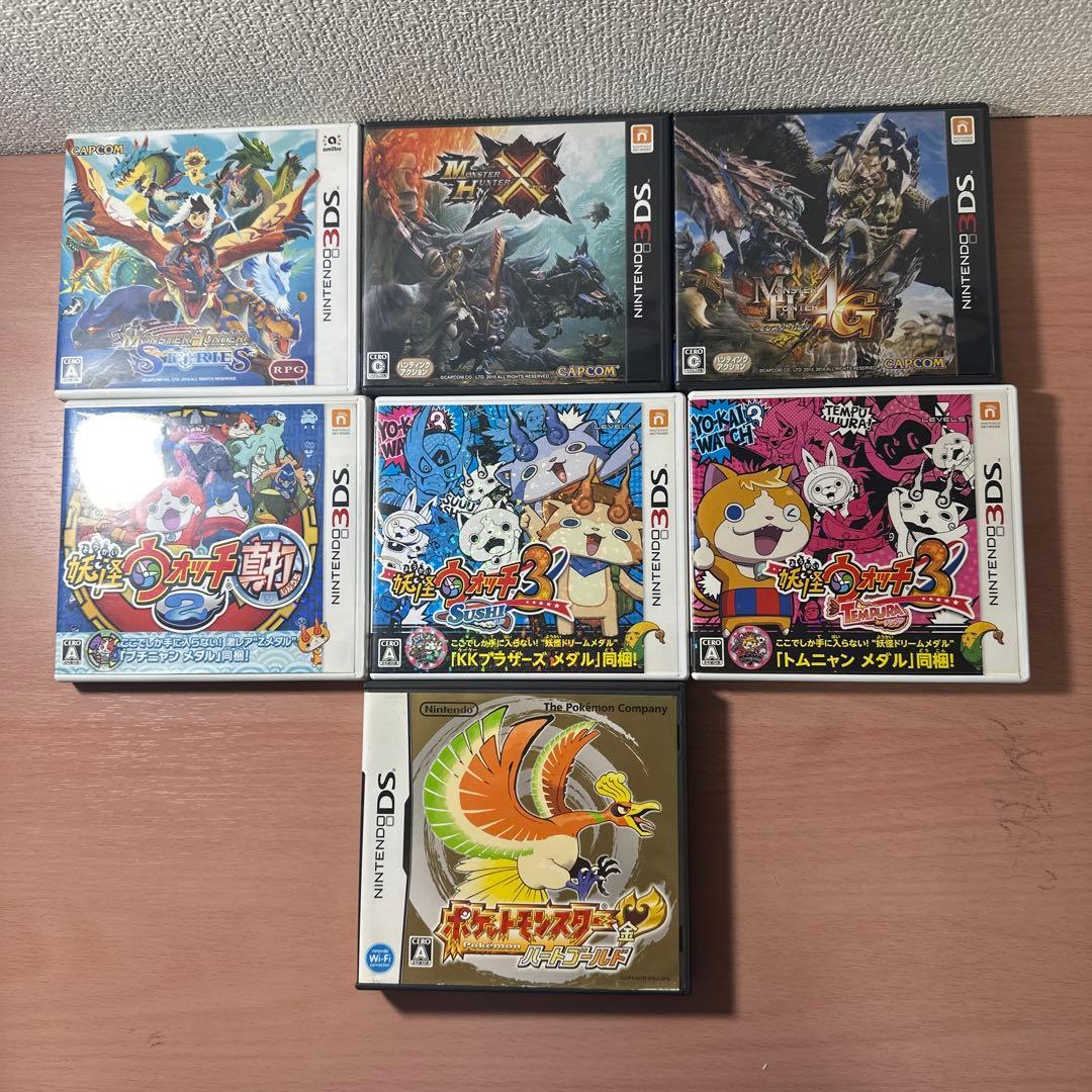 妖怪ウォッチカセット4個 任天堂3DS DSカセット計16個 カセットケース6本 妖怪ウォッチカセット4個 任天堂3DS DSカセット計16個 カセットケース6