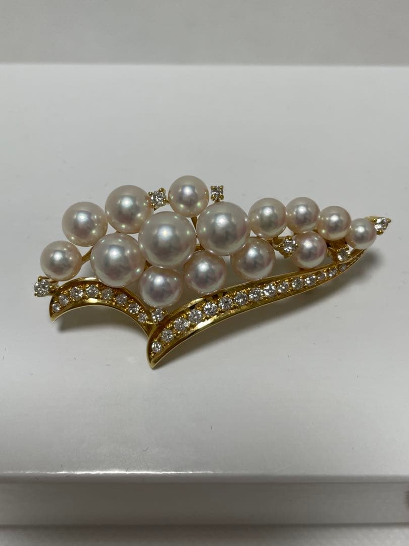 タサキ　0.82ctダイヤ×パール　ブローチと帯留　K18 2WAY 美品 TASAKI タサキ ブローチ 18金 K18ホワイトゴールド ダイヤモンド