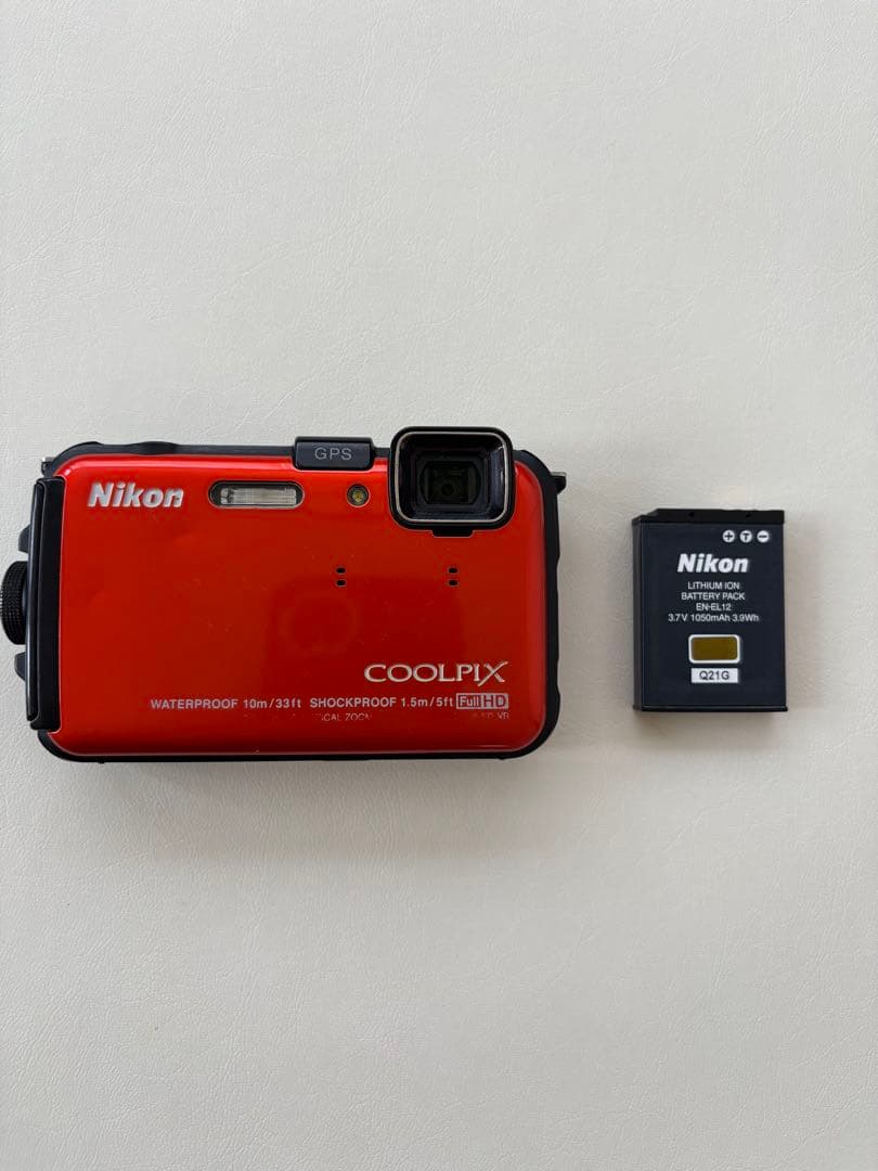 廃盤希少！美品！動作確認済】Nikon COOLPIX AW100 オレンジ - メルカリ