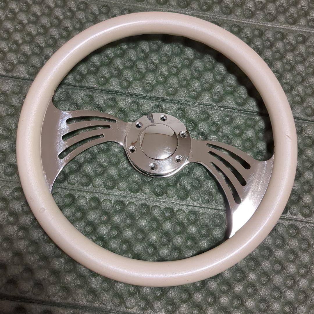 ジャニス　ステアリング 　ビレットホーンボタン付き　ホワイト　ウィング 当時物 ビレットステアリング JUNIS(ジャニス)ハンドル｜Yahoo!フリマ