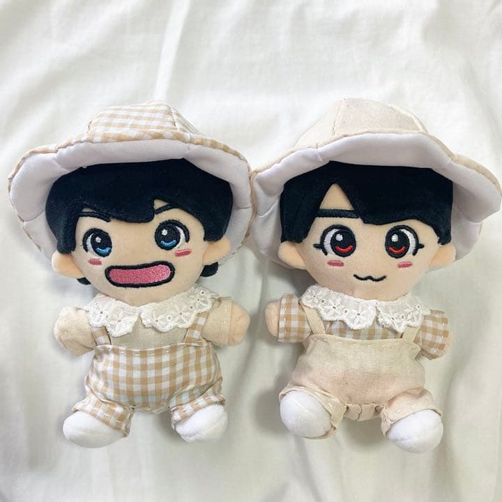 ちびぬい服 3セット(帽子 トップス サスペンダーパンツ)